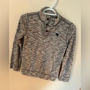 Abercrombie Black/Gray/White Buttoned Collar, Long Sleeve